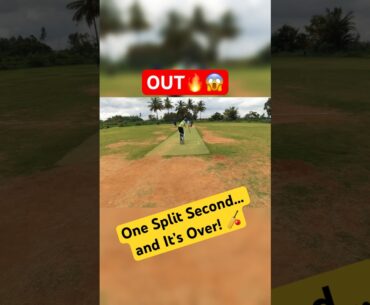 In two minds🤯… and paid the price! 😅🎯 #cricket #bowling