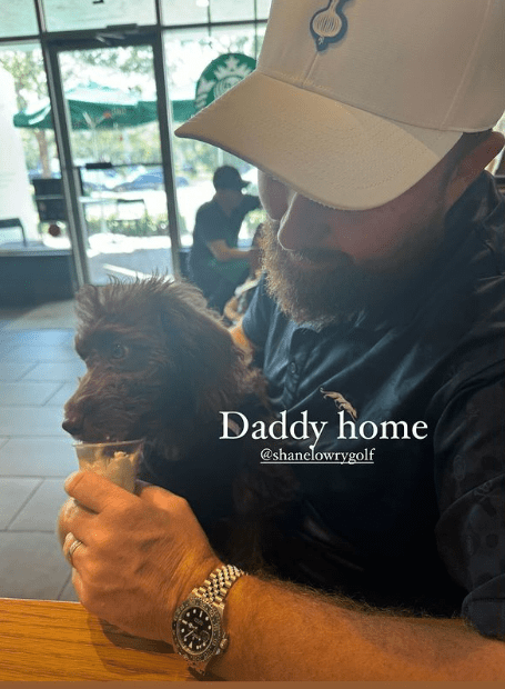 Shane cradled Paddy upon his return home