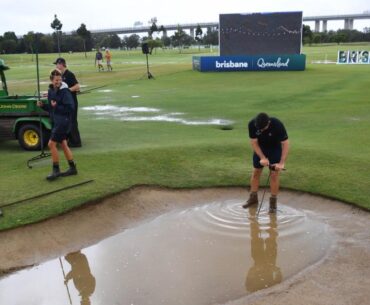 Rain plays havoc, Aussie PGA cut to 54-hole event