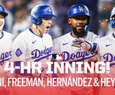 Ohtani, Freeman, Hernández and Heyward make it a 4-HR inning for the Dodgers! 😲
