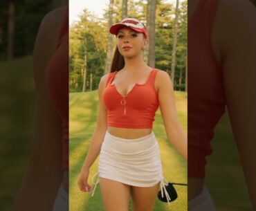 Amazing Golf Swing you need to see | Golf Girl awesome swing | Golf shorts | Claire Bear