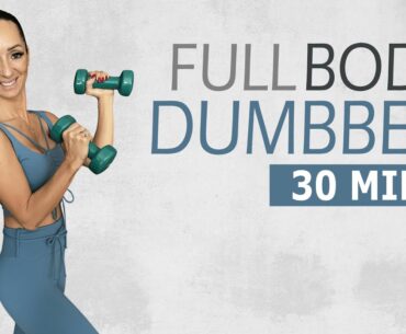 30 MIN FULL BODY WORKOUT DUMBBELL / Ganzkörpertraining mit Hanteln | Katja Seifried
