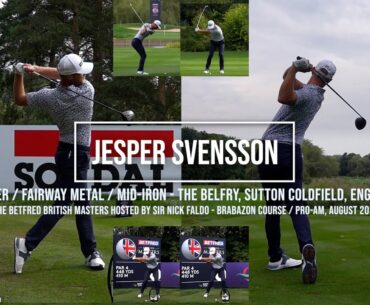 Jesper Svensson Golf Swing Driver/Fairway Metal/Iron - British Masters, The Belfry, August 2024.