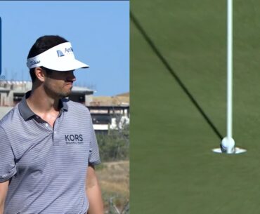 Beau Hossler realizes he made HOLE-IN-ONE at World Wide Technology