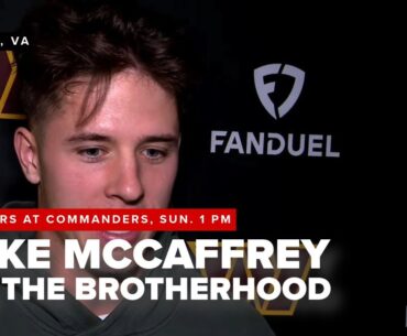 Commanders rookie Luke McCaffrey on the brotherhood