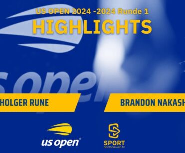 Holger Rune vs. Brandon Nakashima | Highlights - Runde 1 im Herren Einzel,US Open 2024 | SDTV Tennis