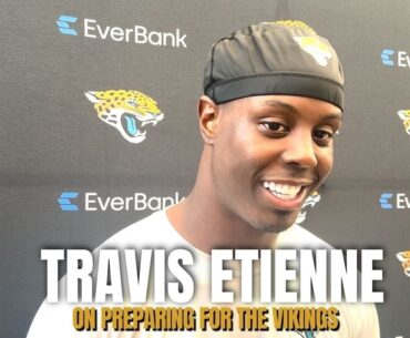 Jacksonville Jaguars RB Travis Etienne on his health status, QB Mac Jones, facing the Vikings