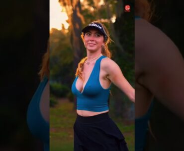 Grace charis slow motion golf #gracecharis #golfshorts
