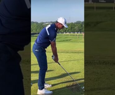 Viktor Hovland golf swing down the line #viktorhovland #pgatour