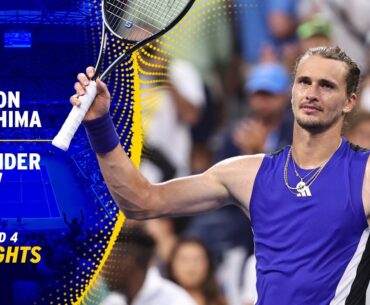 Brandon Nakashima vs. Alexander Zverev Highlights | 2024 US Open Round 4