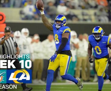 Miami Dolphins vs. Los Angeles Rams Game Highlights | NFL 2024 Season Week 10