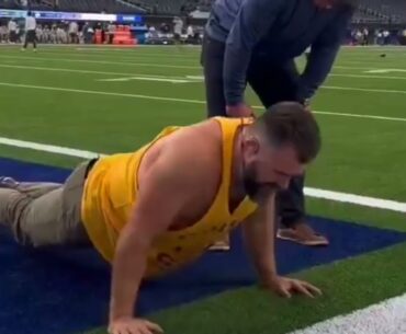 💪 Jason Kelce Challenging Navy Seals to Push Up Contest on Veterans Day before MNF 🇺🇸