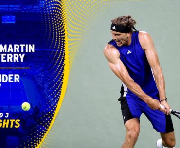 Tomas Martin Etcheverry vs. Alexander Zverev Highlights | 2024 US Open Round 3