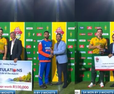 South Africa vs India 2nd T20I (PRESENTATION CEREMONY) 10-11-2024 ~ Tristan Stubbs 47 Runs MOTM