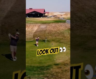 Almost hit my drone 😱 #golf