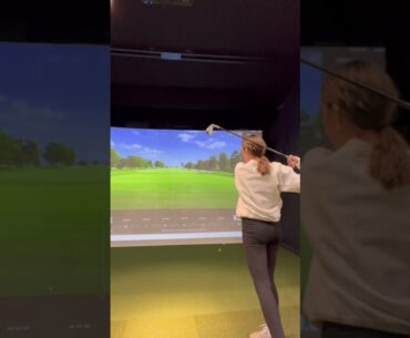 Golf galaxy! Hit my 8 iron 131 yards!✨🤍🌝 #fypシ゚viral #golf #shorts