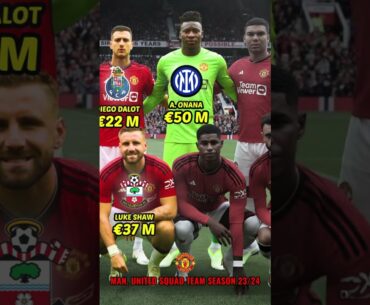 MANCHESTER UNITED SQUAD TEAM SEASON 2023/2024 | TRANSFER VALUE