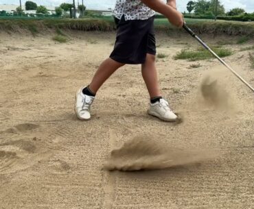 Bunker shot practice