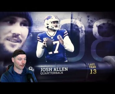 Rugby Player Reacts to JOSH ALLEN (QB, Bills) 8 The Top 100 NFL Players of 2023