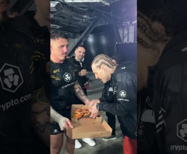 Paddy Pimblett & Tom Aspinall have post-fight pizza 🍕 #shorts #UFC304