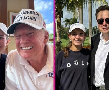 Donald Trump plays golf with his granddaughter Kai Trump and Elon Musk joins them!  | Golf Channel