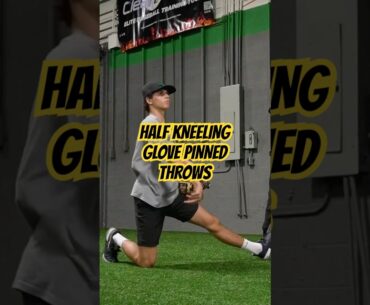 Half Kneeling Glove Pinned Throws [Arm Path] #velocitymax #pitchingdrills #baseball