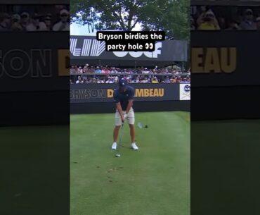 Bryson sent the crowd into an absolute frenzy with that birdie #golf