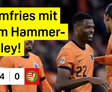 Elftal souverän ins Viertelfinale: Niederlande - Ungarn | UEFA Nations League | DAZN Highlights