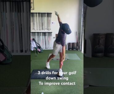 3 drills for your golf swing to hit more solid irons! #golf #improveyourgolf #golfswing #golflesson