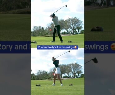 Comparing Rory McIlroy and Nelly Korda's slow mo swings. #TaylorMade #golf #shorts