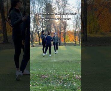 even the girls shake it out at the end of a round 🤝 #golfgirl #golf #shorts