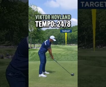 Viktor Hovland’s powerful golf swing is definitely Tour Tempo! #golf