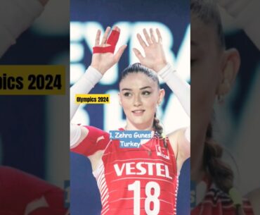 5 Most Beautiful Volleyball Player at the Olympics 2024 #olympics #olympicgames  #zehragunes