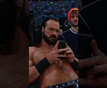 Drew had to check his notifications real quick 😂 #WrestleMania