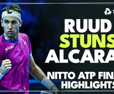 Casper Ruud STUNS Carlos Alcaraz! | Nitto ATP Finals 2024 Highlights