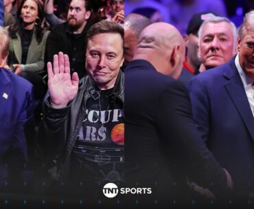 🇺🇸 President-elect Donald Trump arrives at Madison Square Garden alongside Elon Musk #UFC309 😮‍💨