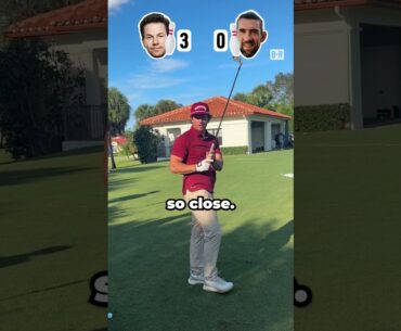 Mark Wahlberg vs. Michael Phelps in a golf bowling challenge 😂