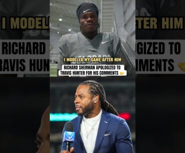Travis Hunter & Richard Sherman spoke after Sherman's WR comments on Hunter 💯 (via @welloffmedia)