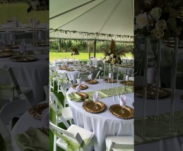 Beautiful outdoor wedding and tent reception