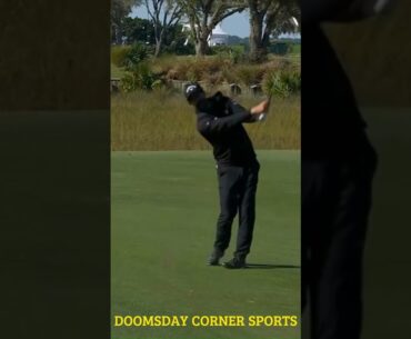 Adam Hadwin holes out for eagle from the fairway