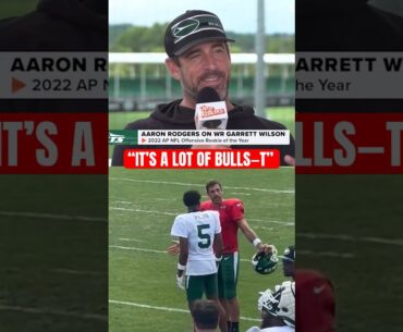 Aaron Rodgers downplays the exchanges with him and WR Garrett Wilson (via @UpAndAdamsShow)