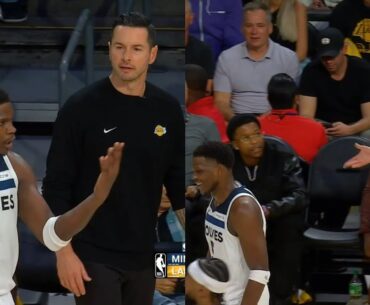 JJ Redick and Anthony Edwards exchange words after this play... 😂