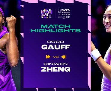 Coco Gauff vs. Zheng Qinwen | 2024 WTA Finals Riyadh Final | Match Highlights