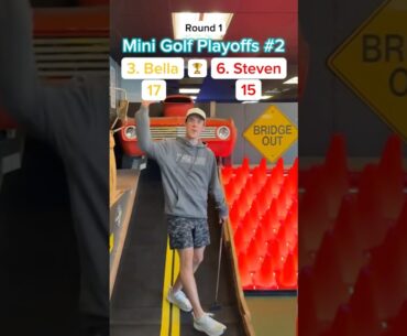 Hole 8, 3. Bella vs 6. Steven (Round 1) | Mini Golf Playoffs #2 #minigolf