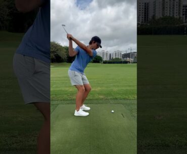 Working on flighted iron shots #golf #golfswing #golfer