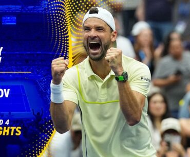 Andrey Rublev vs. Grigor Dimitrov Highlights | 2024 US Open Round 4