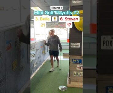 Hole 10, 3. Bella vs 6. Steven (Round 1) | Mini Golf Playoffs #2 #minigolf