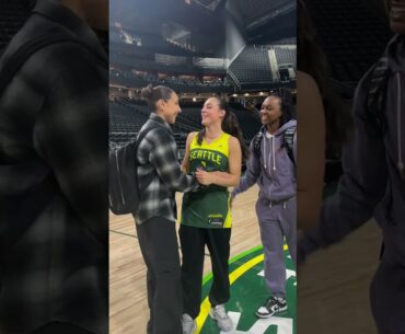 😂 Nika Muhl Tells Diana Taurasi She Was Pushing Her All Over The Court After First WNBA Game #shorts