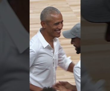 Barack Obama is ready to watch USA Basketball 🇺🇸 #USA #Basketball #Obama #Lebronjames #StephenCurry