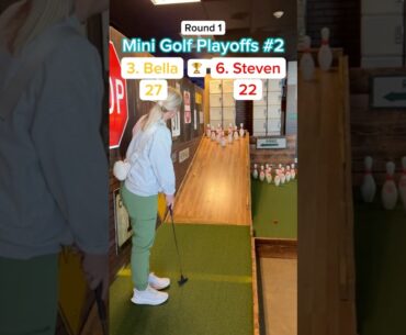 Hole 13, 3. Bella vs 6. Steven (Round 1) | Mini Golf Playoffs #2 #minigolf